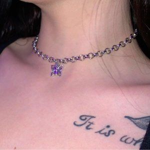 Handmade Butterfly Choker Necklace